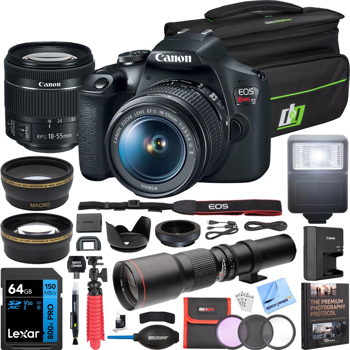 Amazon.com : Canon EOS Rebel T7 Digital SLR Camera 18-55mm f/3.5